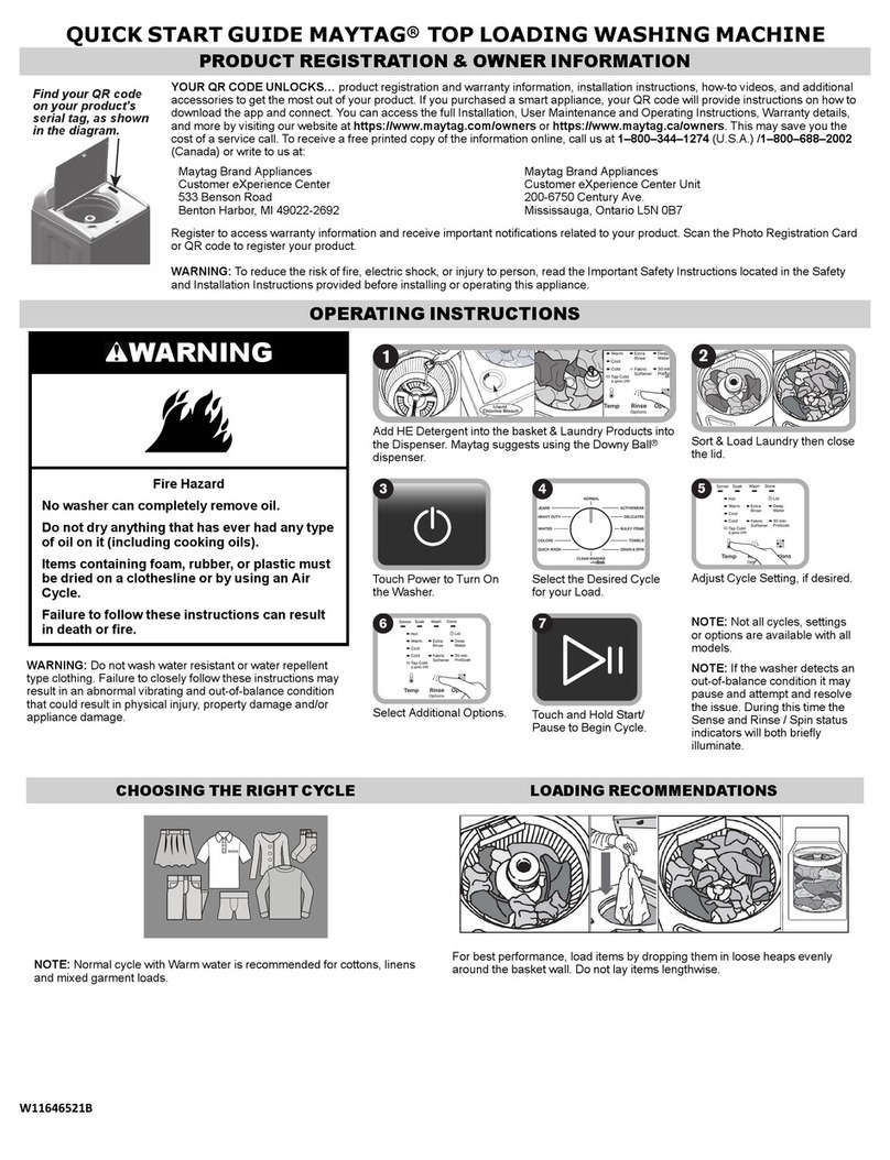 Maytag MVW6500MW User manual
