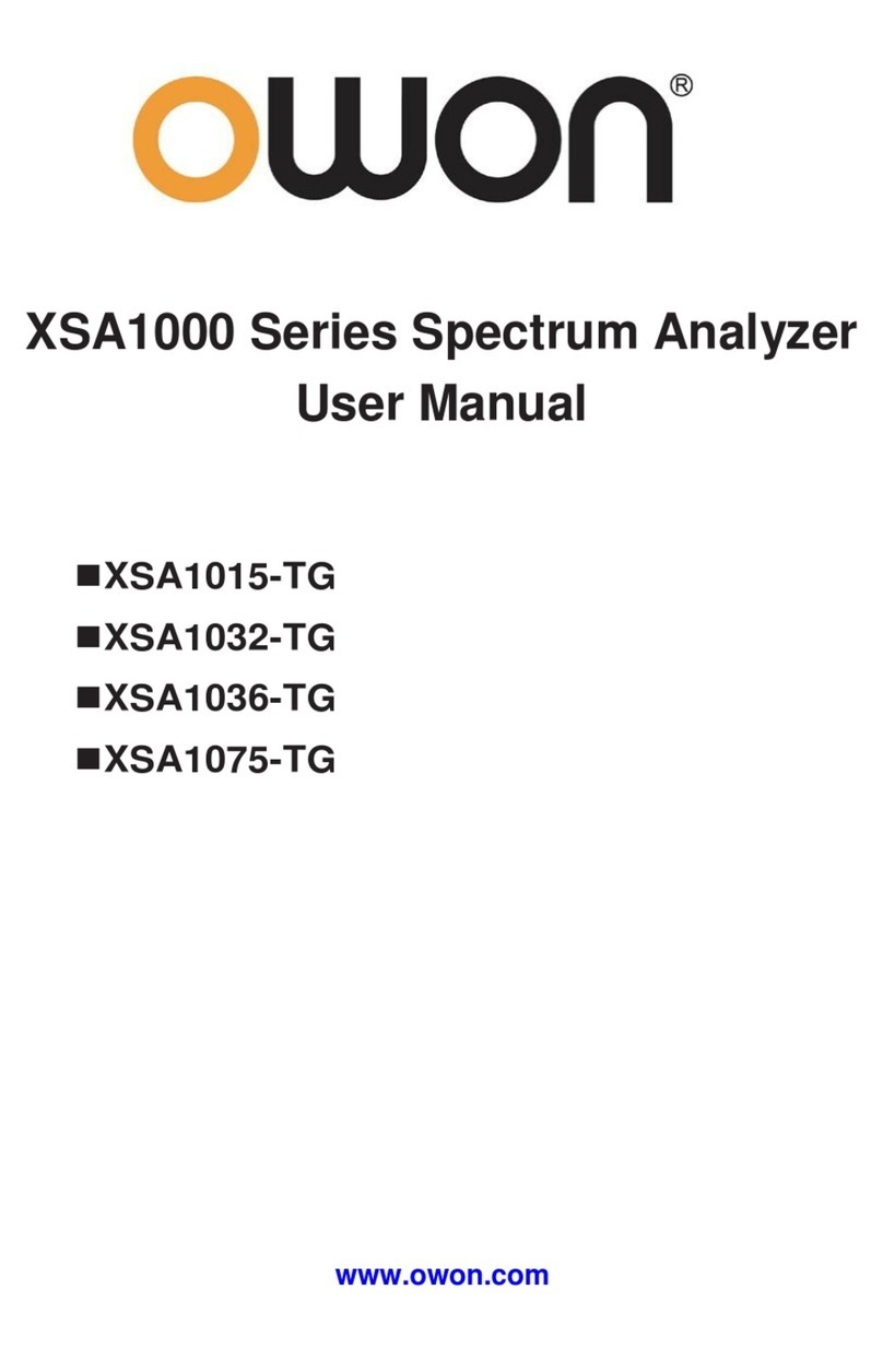 Owon XSA1000 Series User manual