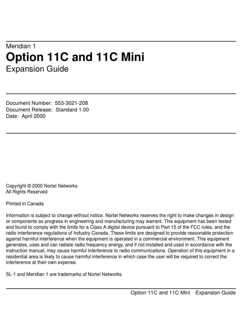 Nortel Meridian 1 Option 11C User manual