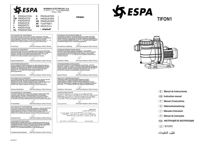 Espa TIFON1 instruction manual
