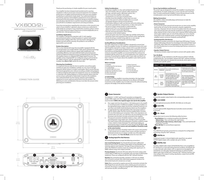 JL Audio NexD2 VX600/2i Connection guide