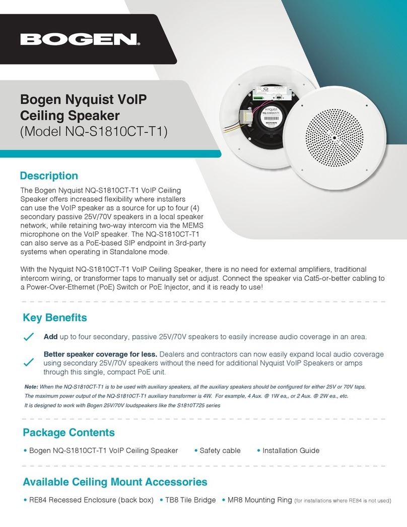 Bogen NQ-S1810CT-T1 manual
