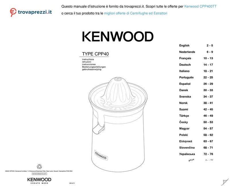 Kenwood CPP400TT User manual