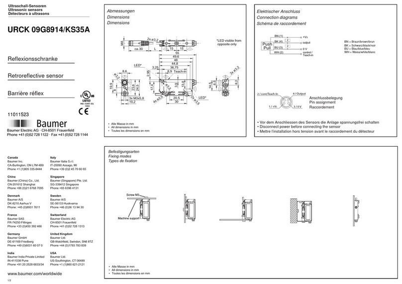 Baumer URCK 09G8914/KS35A User manual