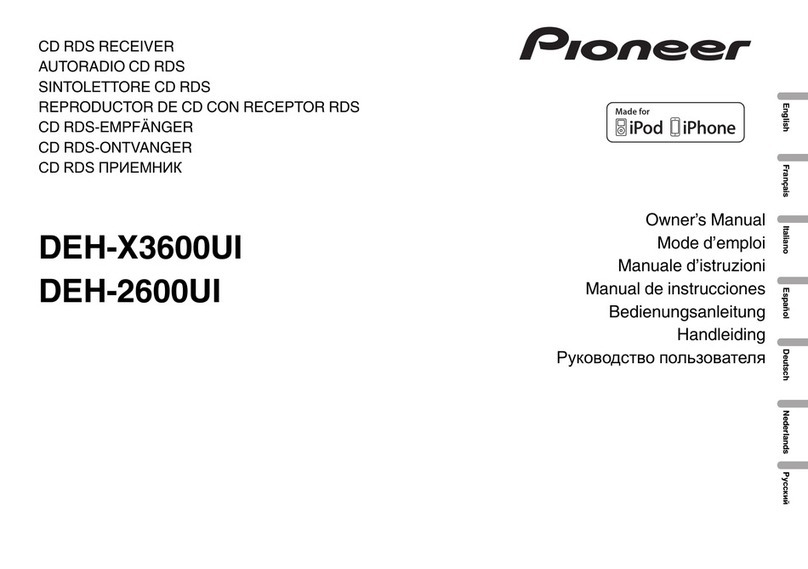 Pioneer DEH-2600UI owner's manual
