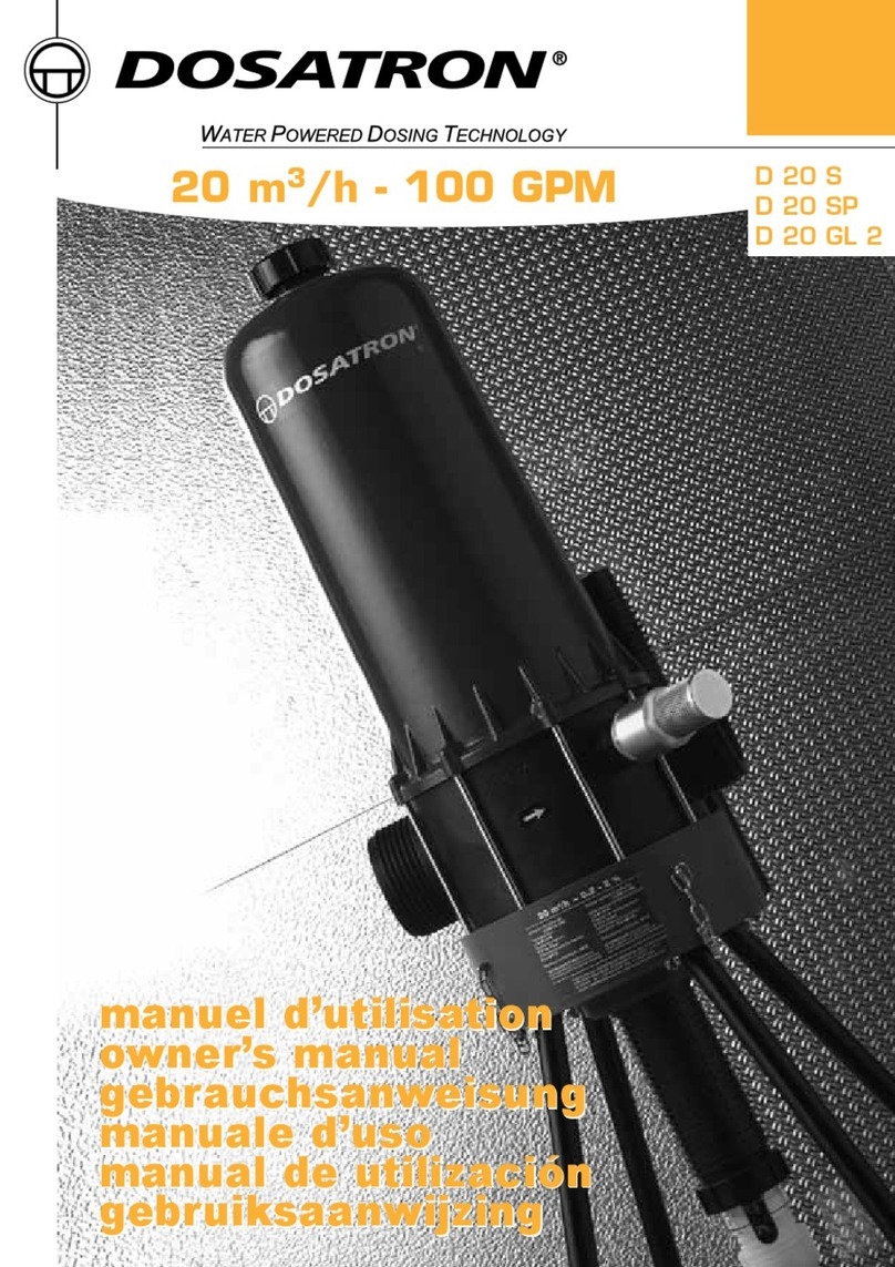 dosatron D 20 SP User manual dosatron D 20 SP User manual