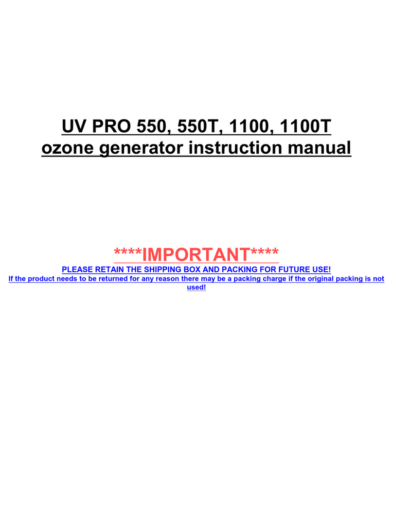Oxidation Technologies UV PRO 550 User manual