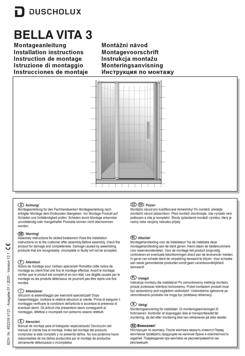 Duscholux BELLA VITA 3 User manual Duscholux BELLA VITA 3 User manual