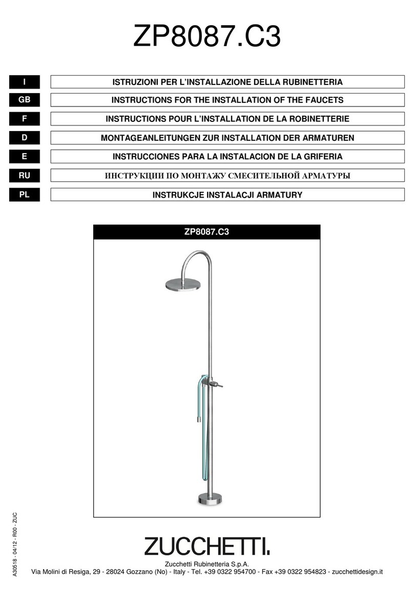 ZUCCHETTI ZP8087.C3 Instruction for the installation ZUCCHETTI ZP8087.C3 Instruction for the installation