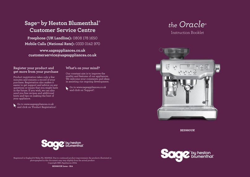 Heston Blumenthal Sage the Oracle BES980UK Instruction booklet