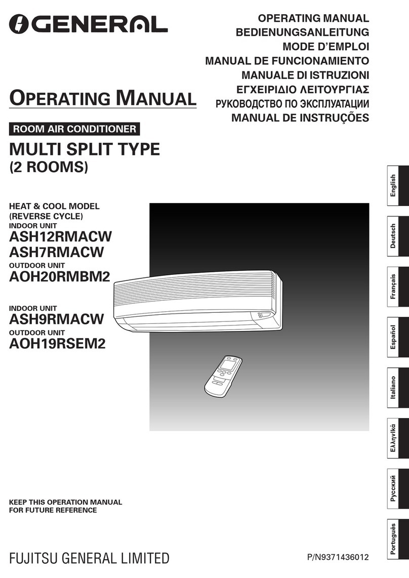 Fujitsu GENERAL ASH12RMACW User manual