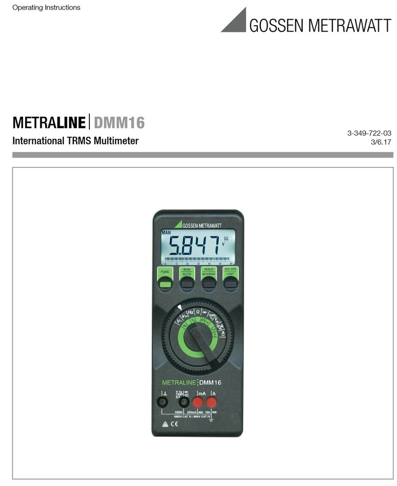 Gossen MetraWatt METRALINE DMM16 operating instructions