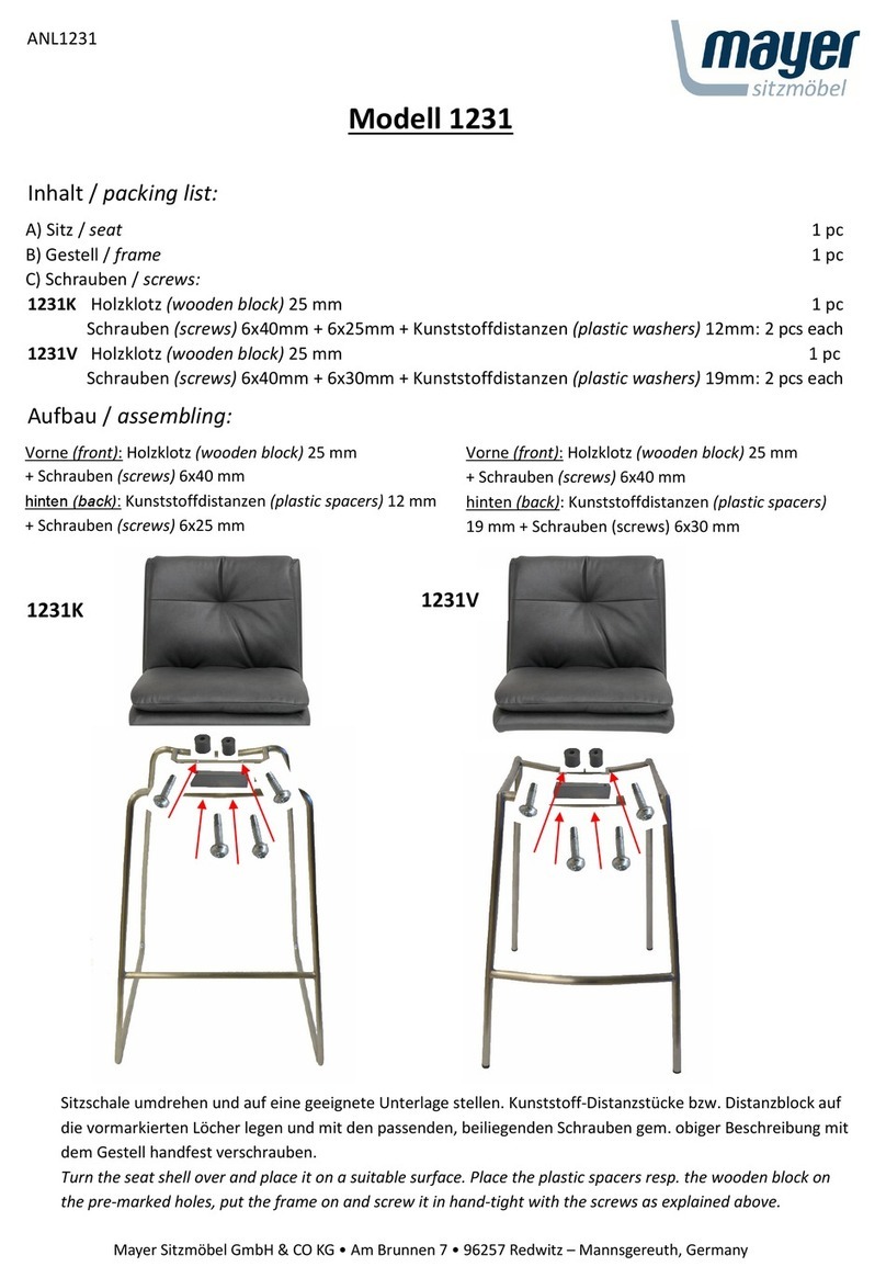 Mayer 1231 User manual