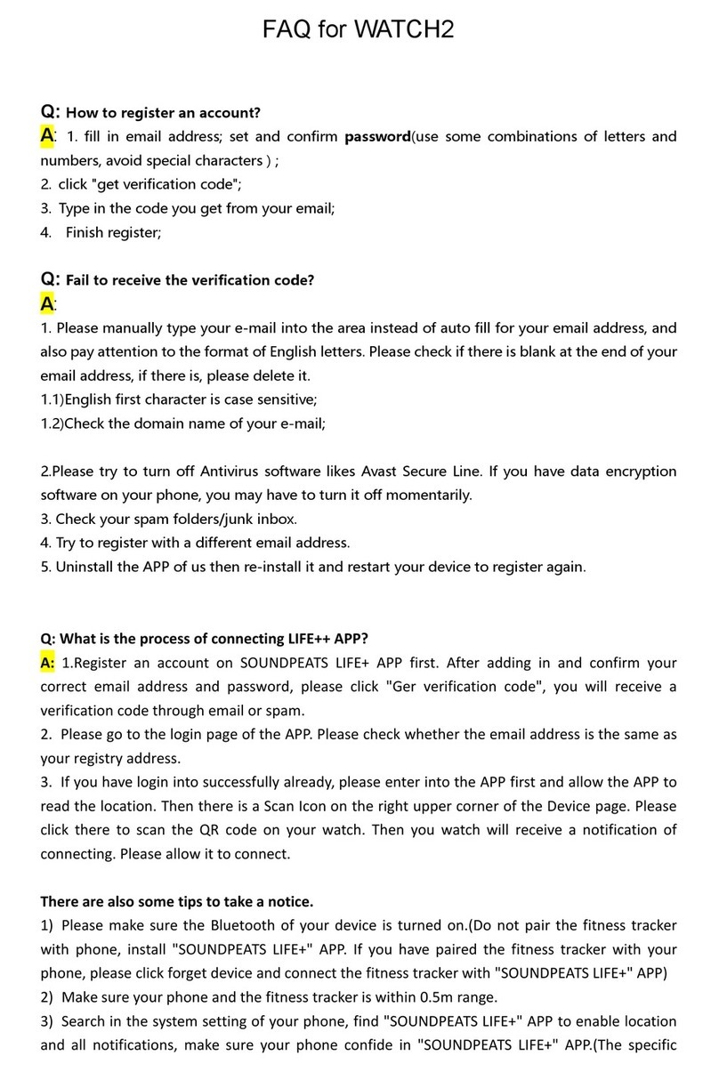 SoundPeats Watch2 Faq