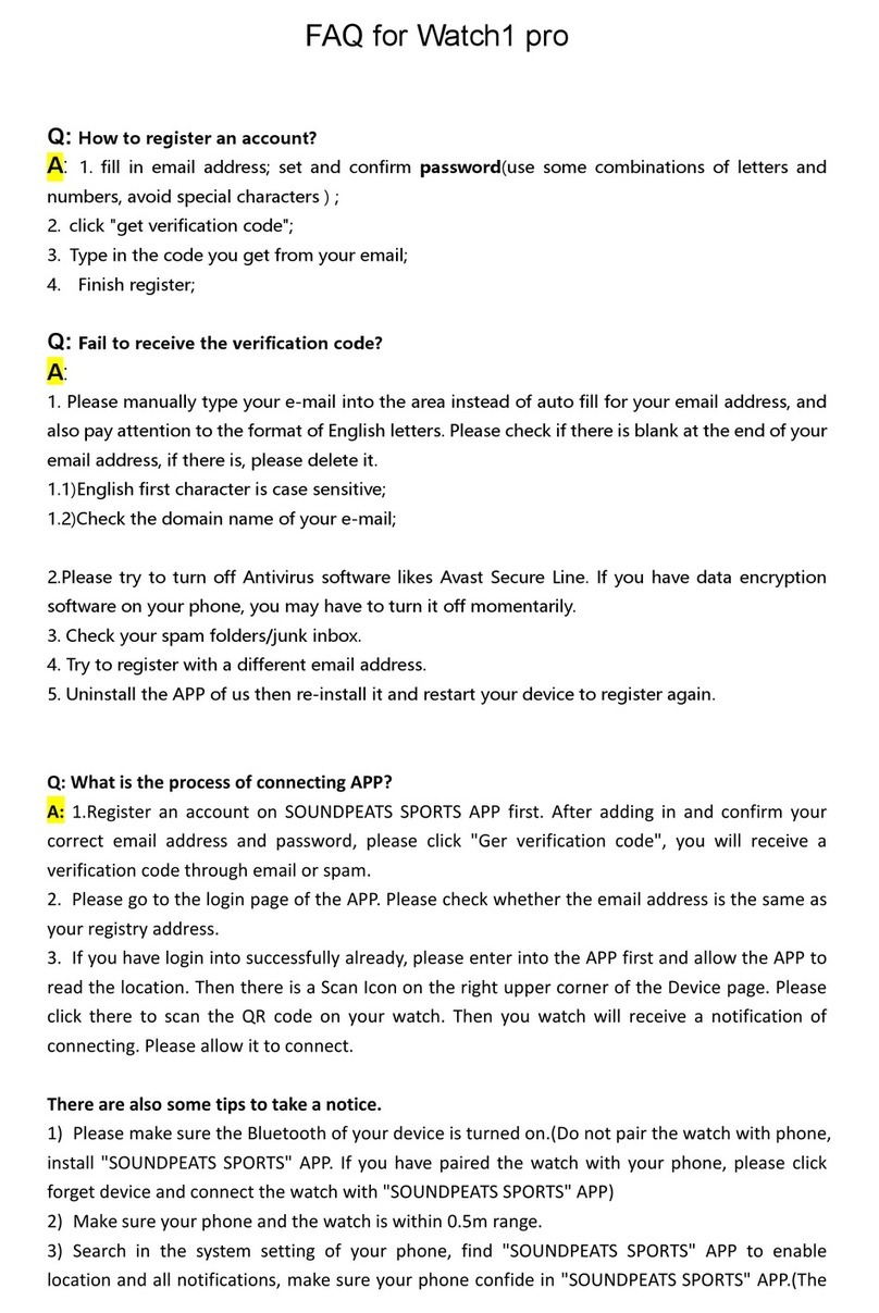 SoundPeats Watch1 Pro Faq