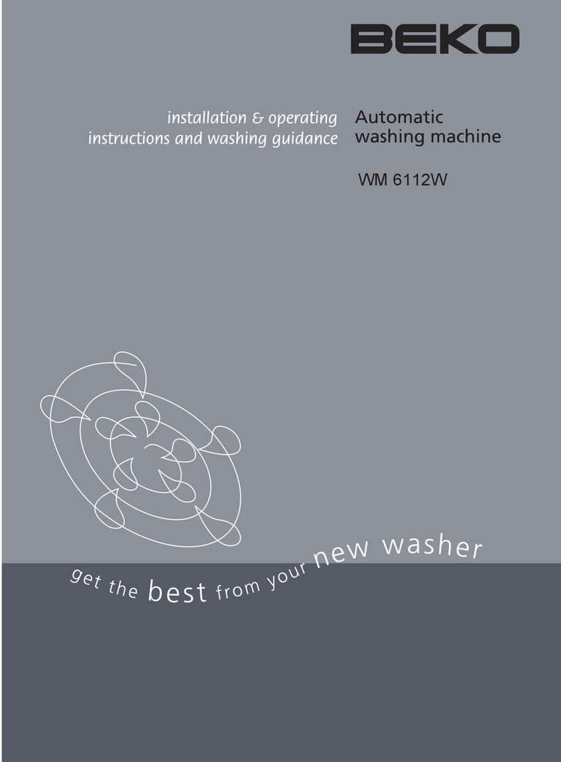 Beko WM 6112W Installation & operating instructions and washing guidance