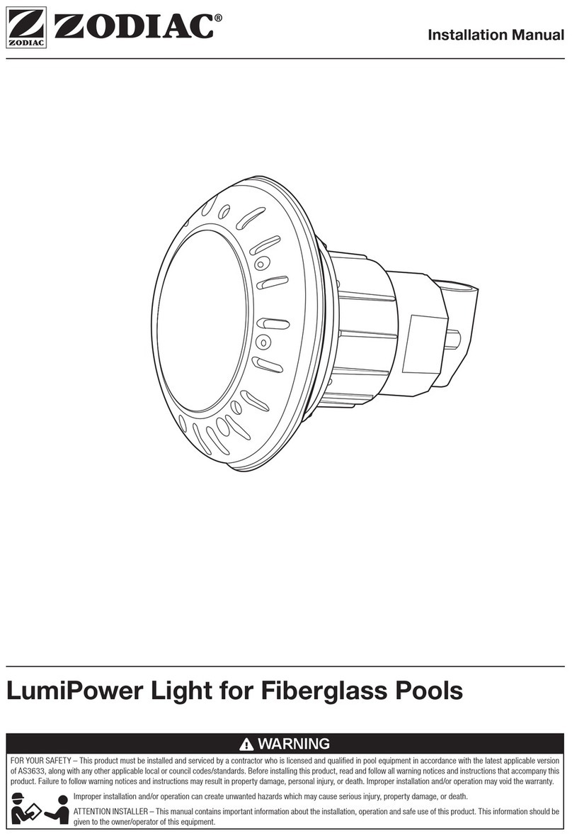 Zodiac LumiPower Light installation manual