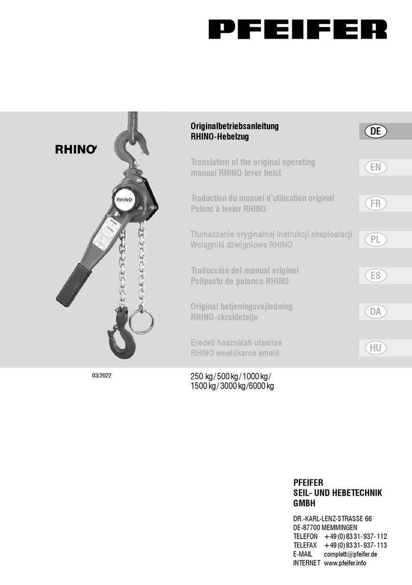 Pfeifer Rhino 250 Original instructions Pfeifer Rhino 250 Original instructions