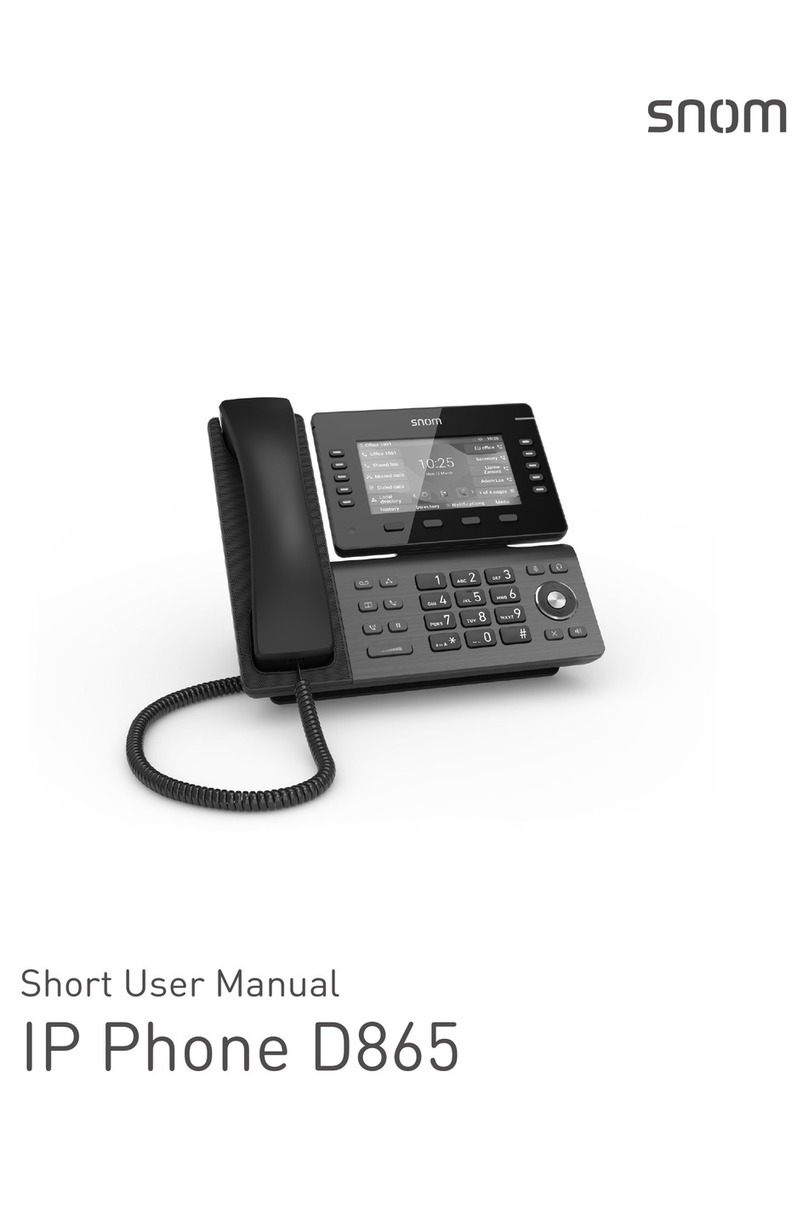 Snom D865 Short user manual