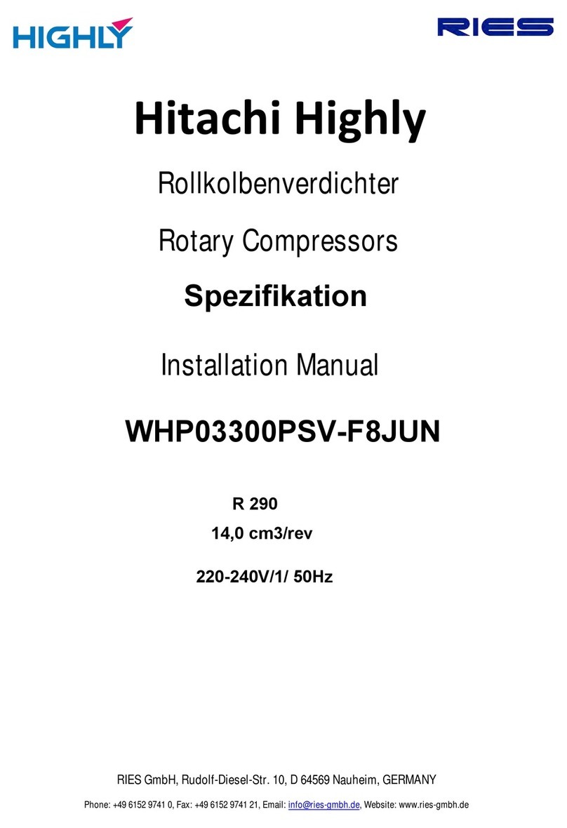 Ries Highly WHP03300PSV-F8JUN User manual