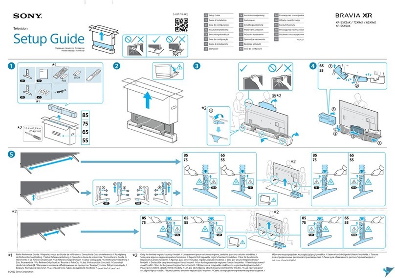 Sony BRAVIA XR-85X9 K Series User manual Sony BRAVIA XR-85X9 K Series User manual