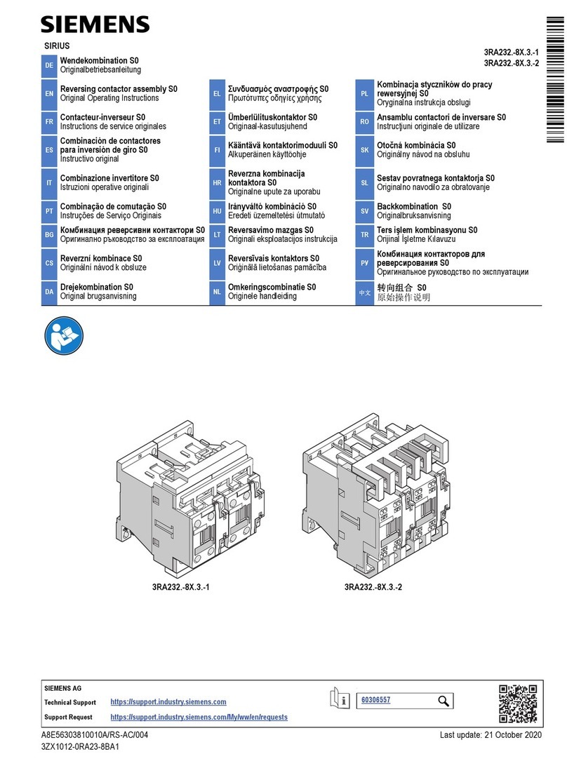 Siemens SIRIUS 3RA232 8X Series User manual Siemens SIRIUS 3RA232 8X Series User manual