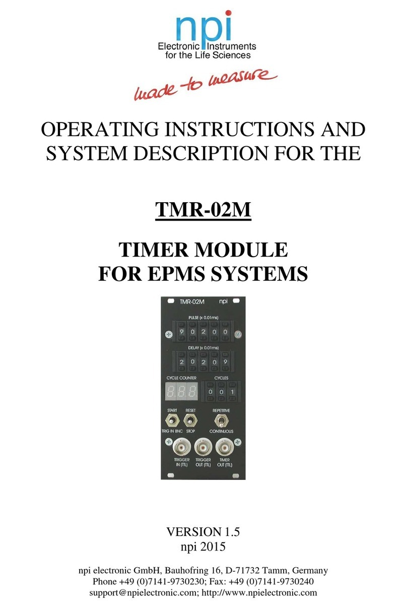 NPI TMR-02M Operating instructions