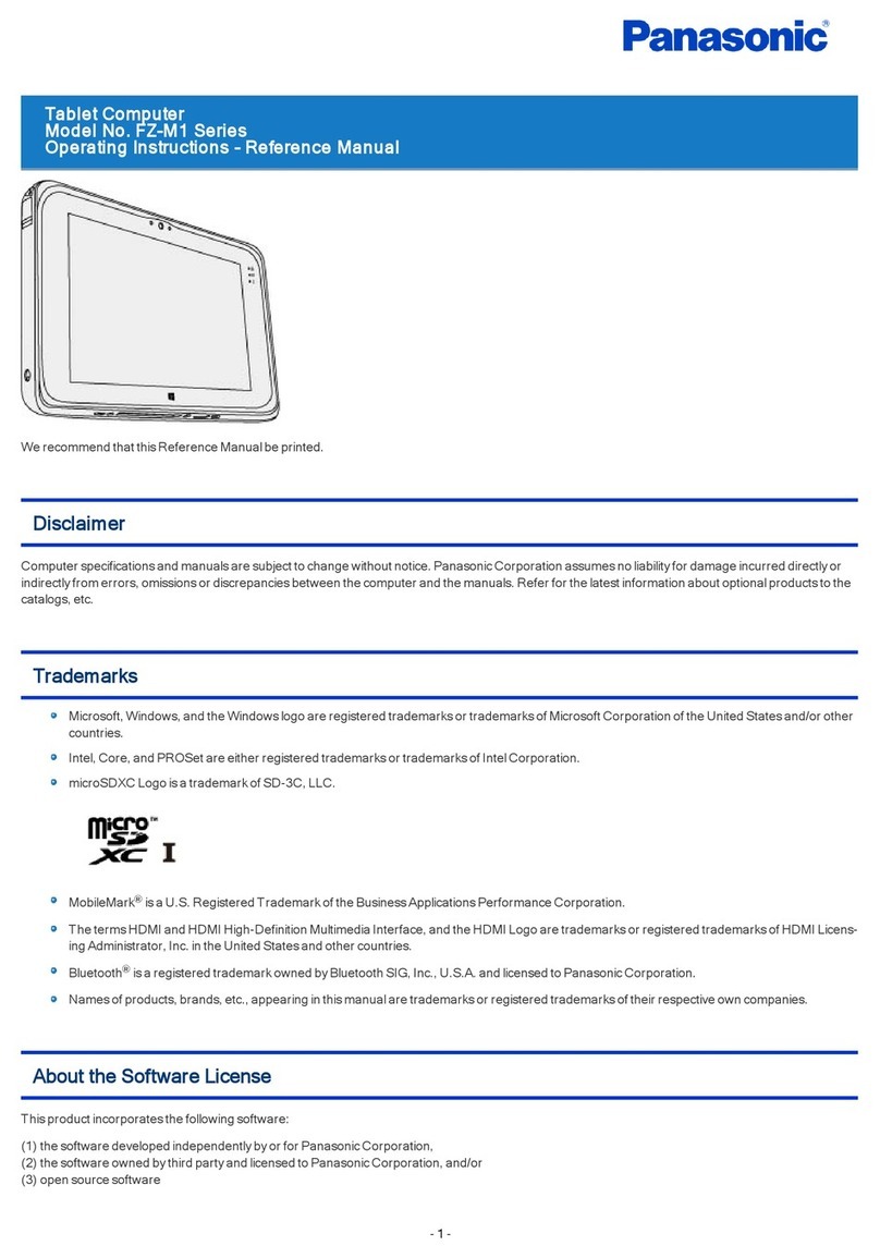 Panasonic FZ-M1 Series Operating Instructions - Reference manual
