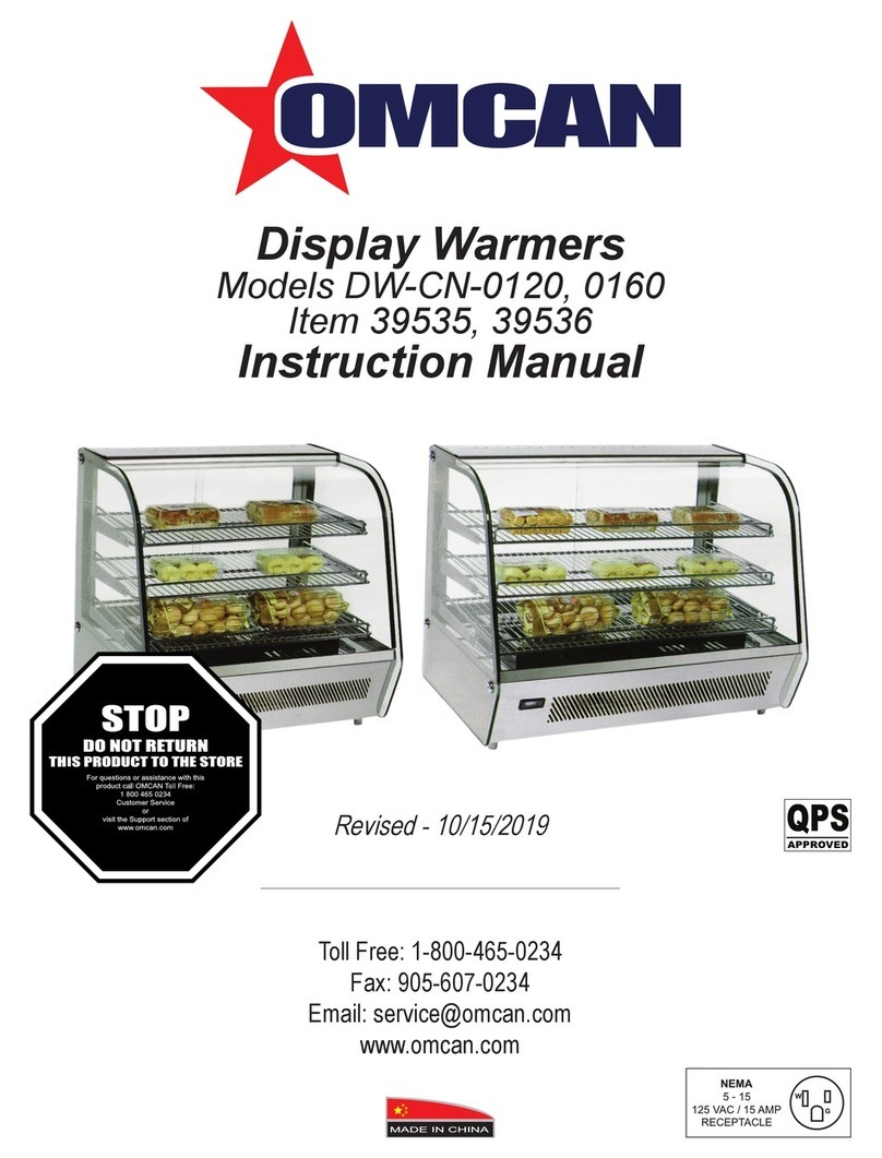 Omcan DW-CN-0120 User manual