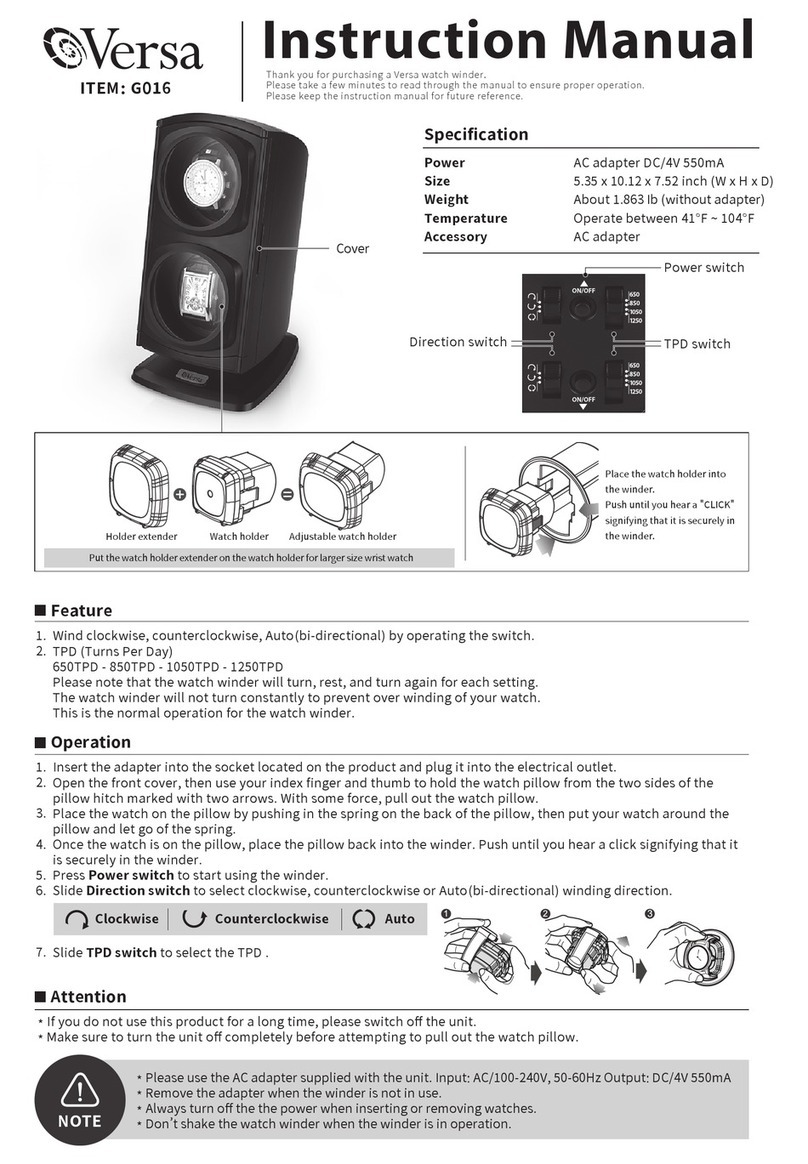 versa G016 instruction manual