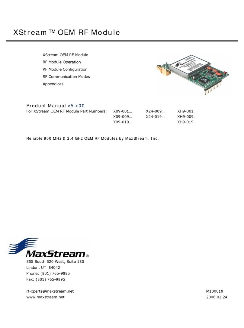 MaxStream XStream XH9-019 Series manual