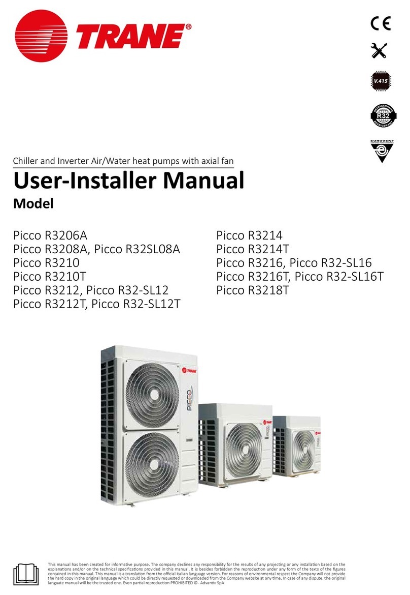 Trane Picco R32-SL16T User manual