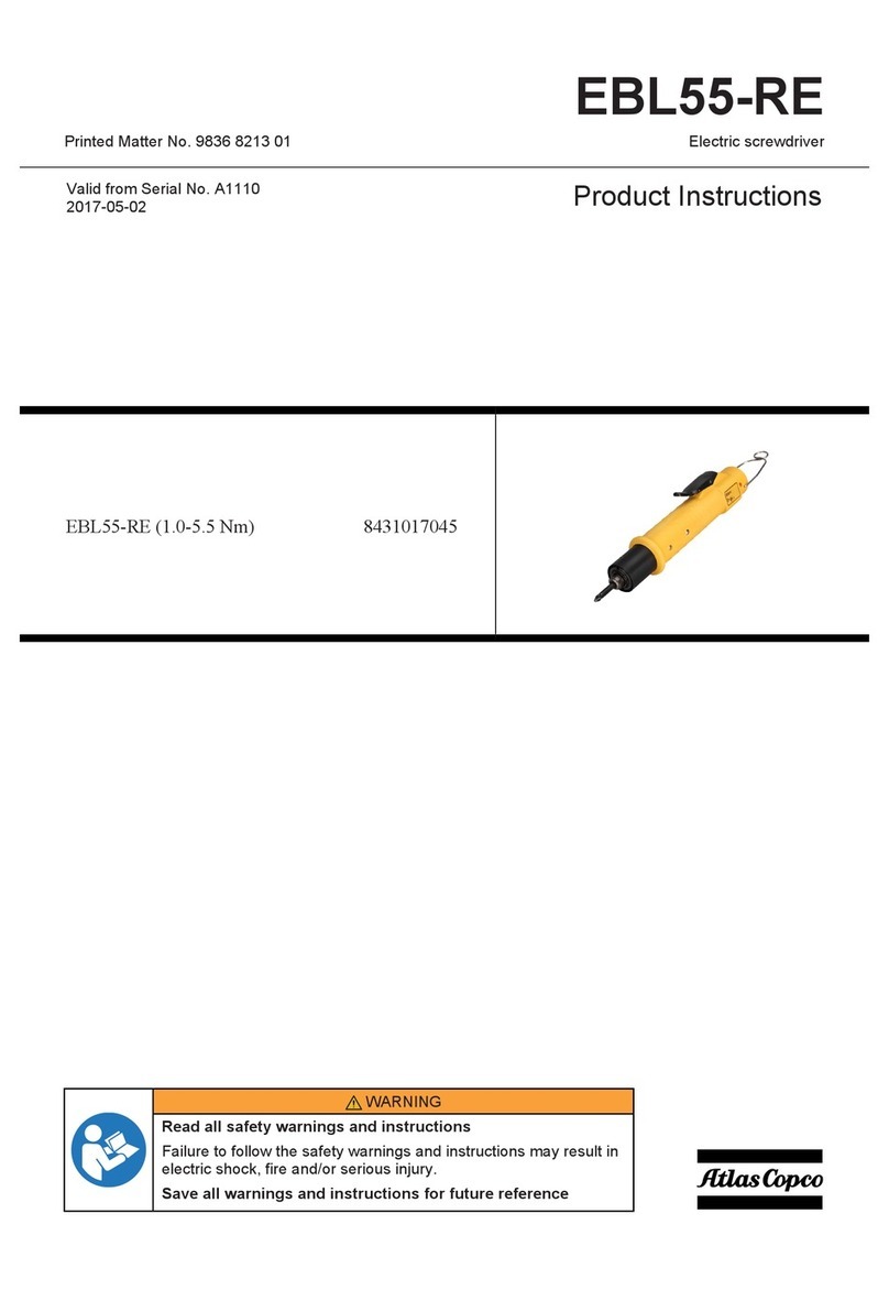 Atlas Copco EBL55-RE Instruction sheet