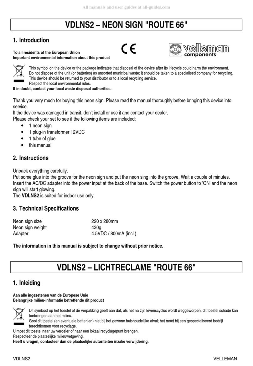 Velleman ROUTE 66 User manual