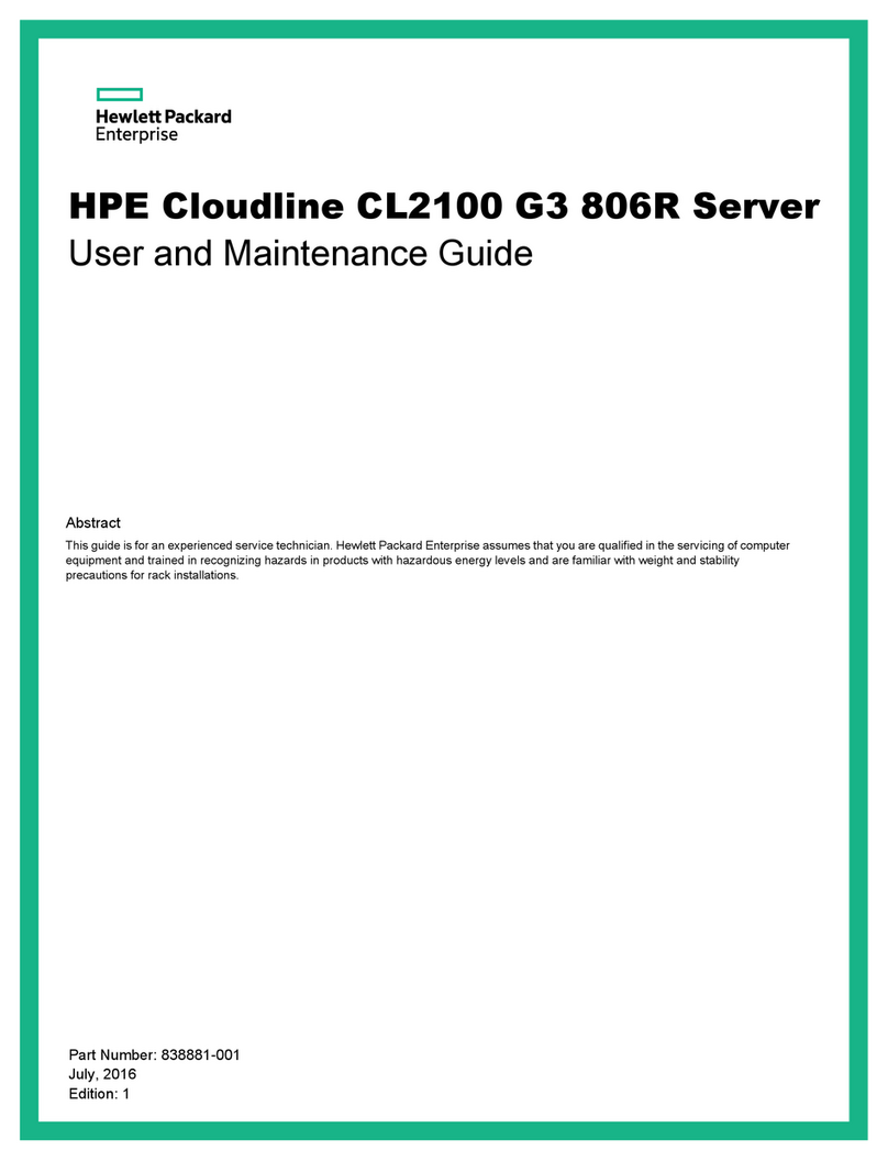 HP Cloudline CL2100 G3 806R Operating instructions