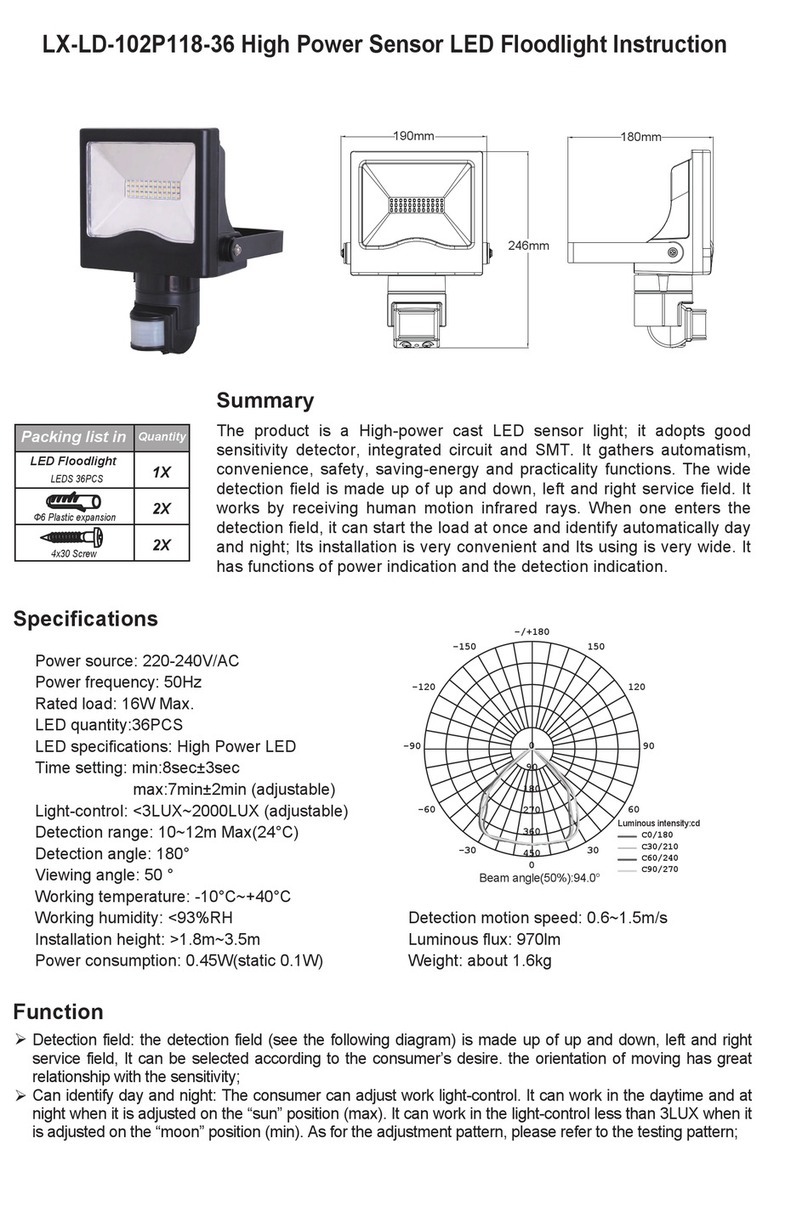 Lexing LX-LD-102P118-36 instructions
