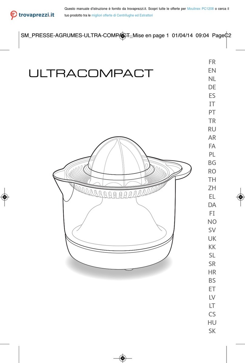 Moulinex ULTRACOMPACT PC1208 manual