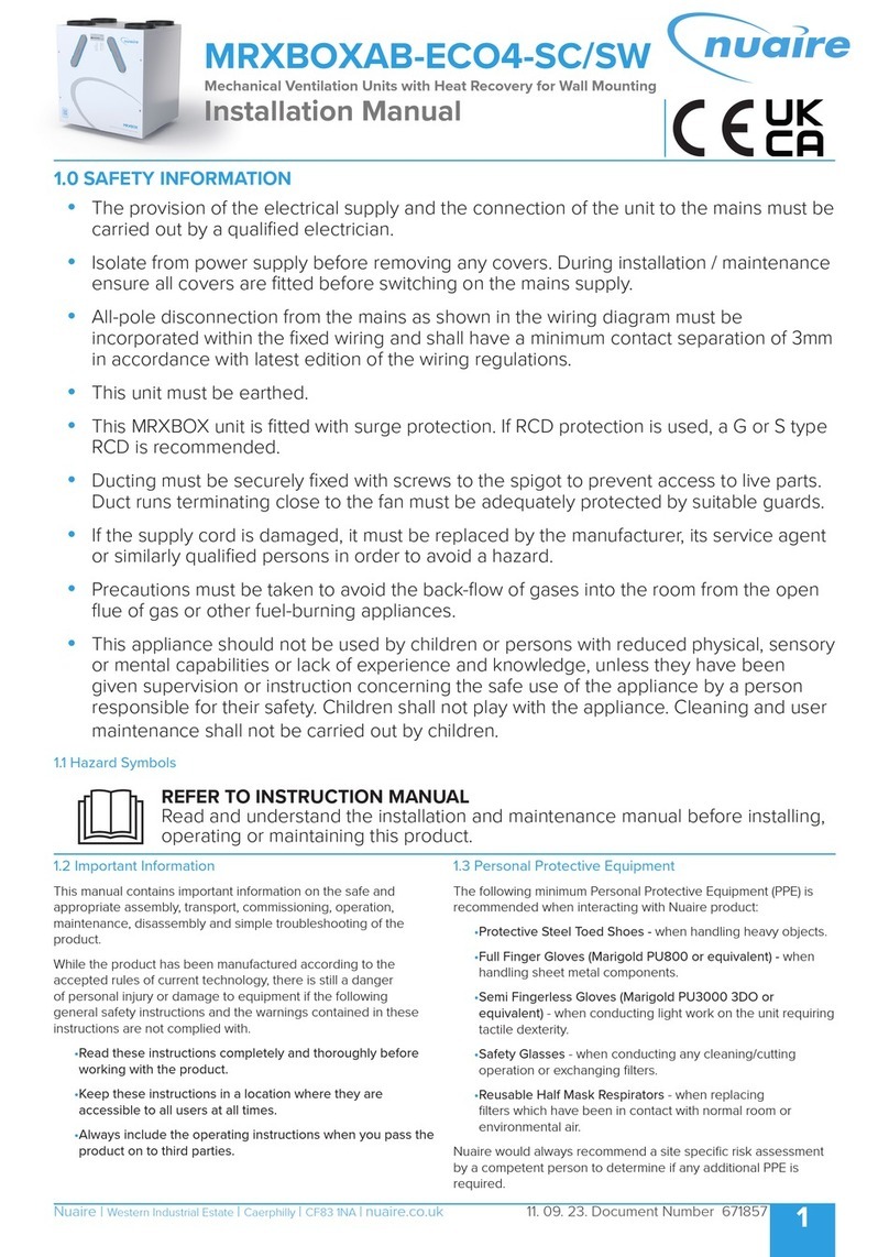NuAire MRXBOXAB-ECO4-SC User manual