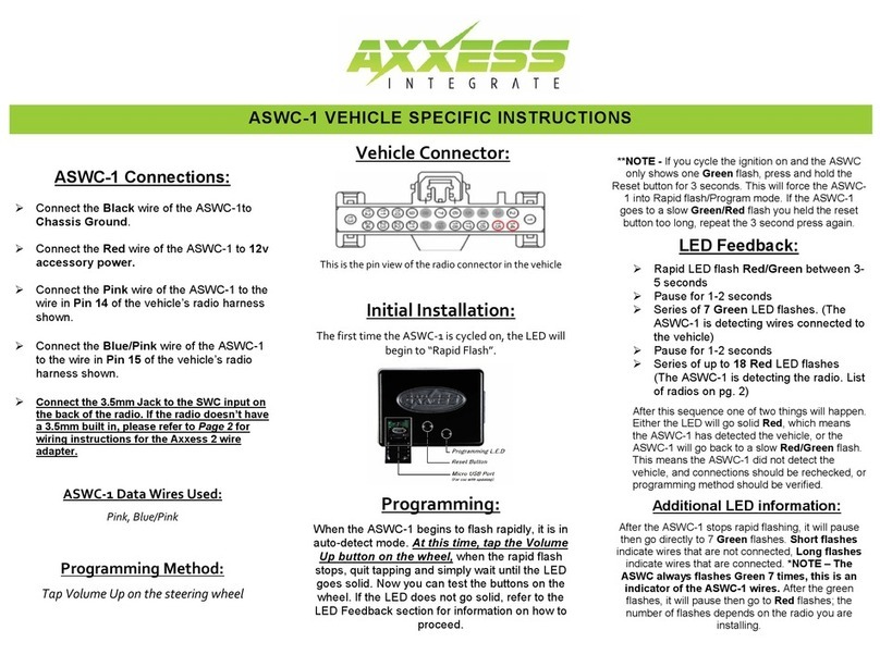Axess ASWC-1to instructions