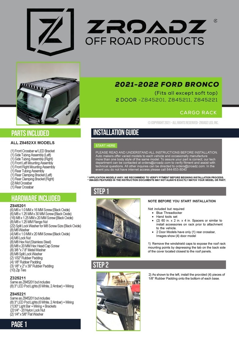 ZROADZ Z845201 installation guide