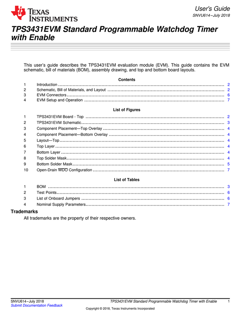 Texas Instruments TPS3431EVM User manual