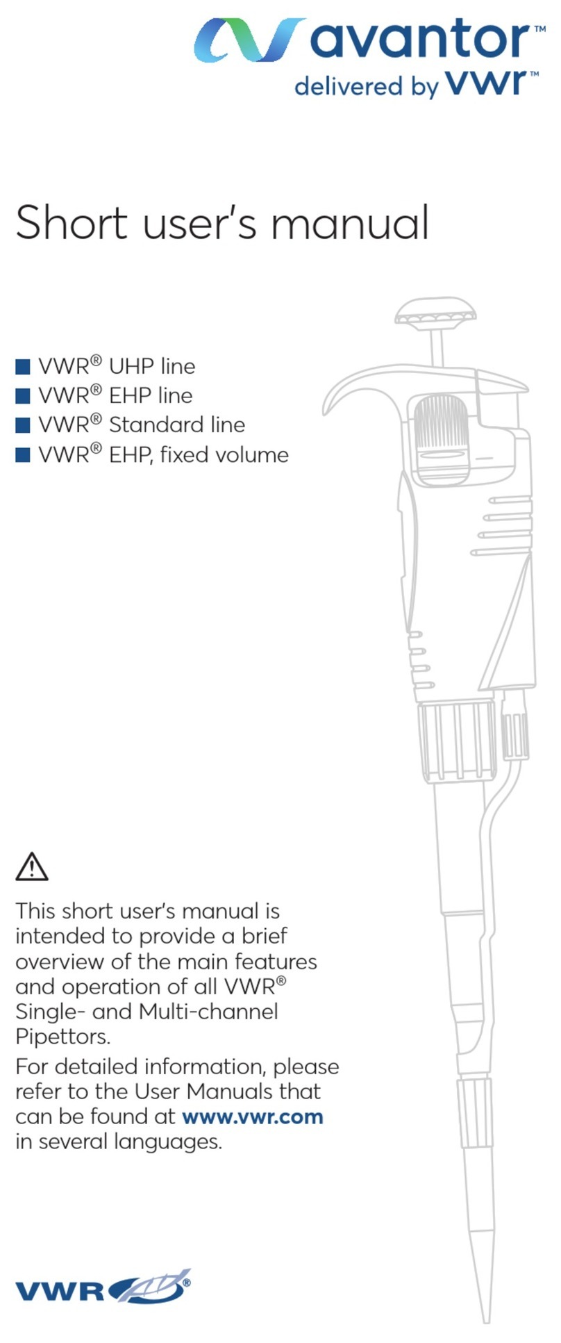 VWR avantor UHP User manual VWR avantor UHP User manual