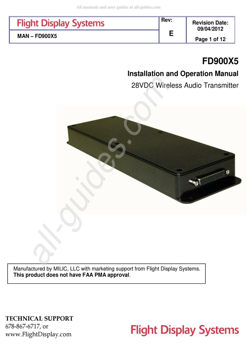 Flight Display Systems MAN - FD900X5 Installation and operation manual