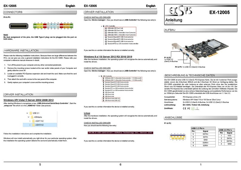 Exsys EX-12005 User manual