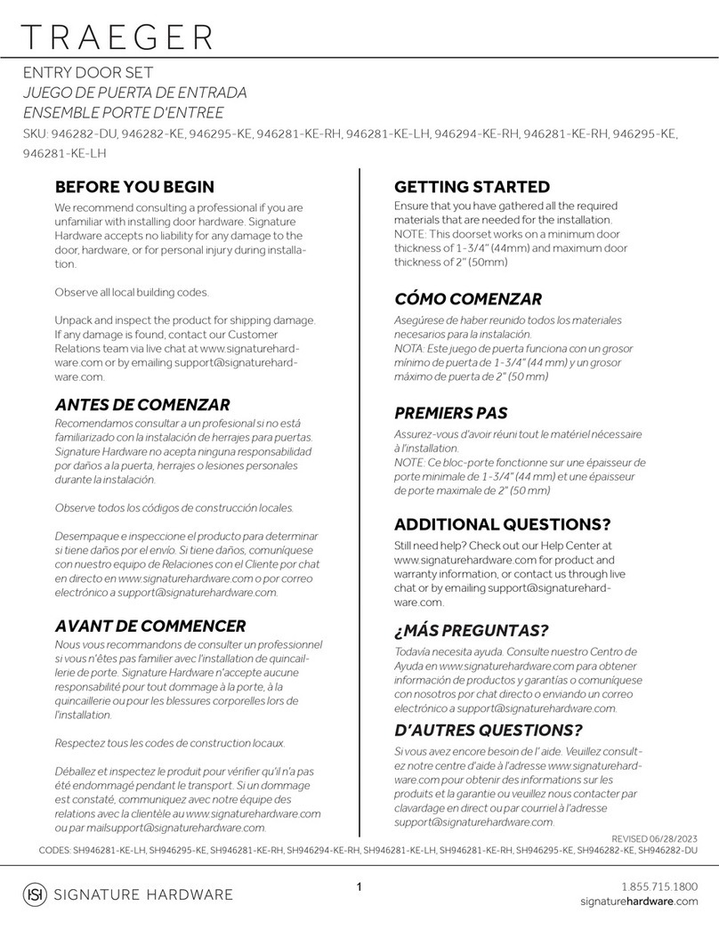 Signature Hardware Traeger 946282-DU User manual