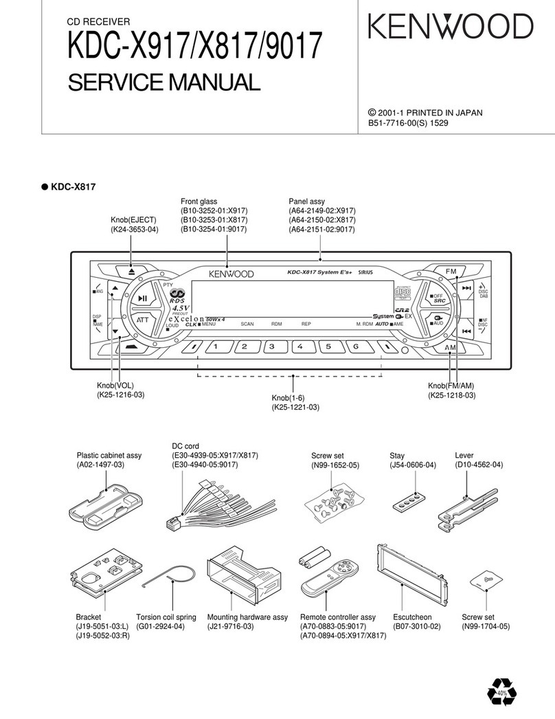 Kenwood KDC-X917 User manual