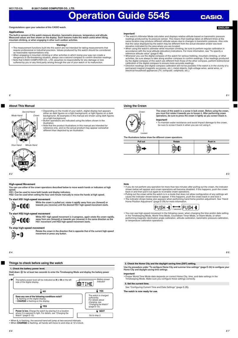 Casio 5545 User manual