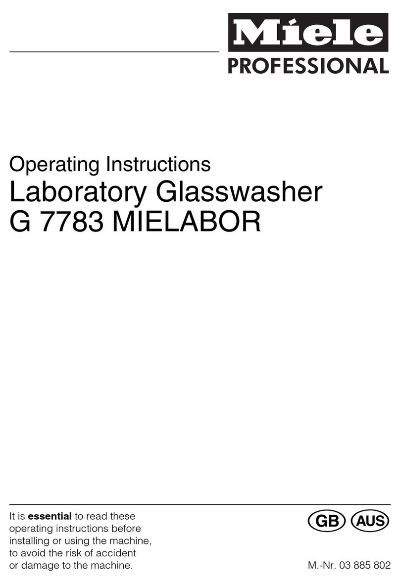 Miele professional G 7783 MIELABOR operating instructions