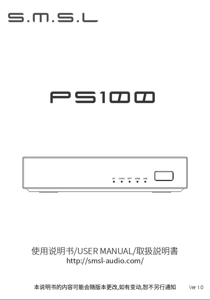 SMSL PS100 Instructions for use
