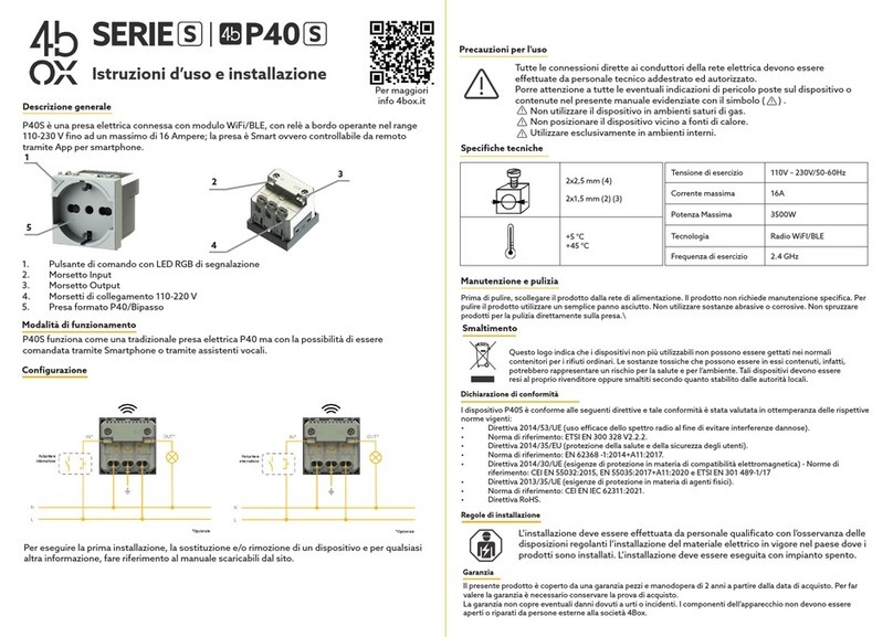 4 BOX S Series Instructions for use and installation